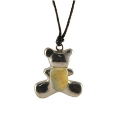 Teddy Bear Necklace Handcrafted in Recycled Aluminum