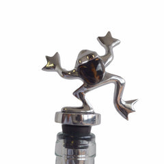 Frog Wine Stopper Handcrafted in Recycled Aluminum