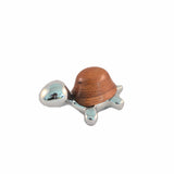 Land Turtle Mini Figurine Handcrafted in Recycled Aluminum and Wood