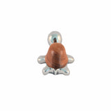 Land Turtle Mini Figurine Handcrafted in Recycled Aluminum and Wood