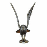 Eagle Figurine Handcrafted in Recycled Aluminum with Natural Inserts