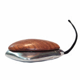 Sting Ray Mini Figurine Handcrafted in Recycled Aluminum and Wood