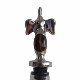 Elephant Wine Stopper Handcrafted in Recycled Aluminum and Natural Inserts