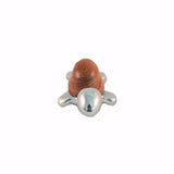 Land Turtle Mini Figurine Handcrafted in Recycled Aluminum and Wood