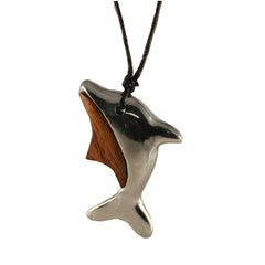 Dolphin Necklace Handcrafted in Recycled Aluminum