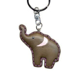 Elephant Key Chain Handcrafted in Wood - Patchwork