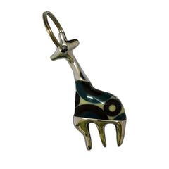 Giraffe Key Chain Handcrafted in Recycled Aluminum and Resin