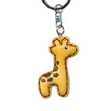 Giraffe Key Chain Handcrafted in Wood - Patchwork