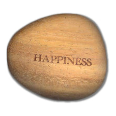 Happiness - Inspirational Wood Stone