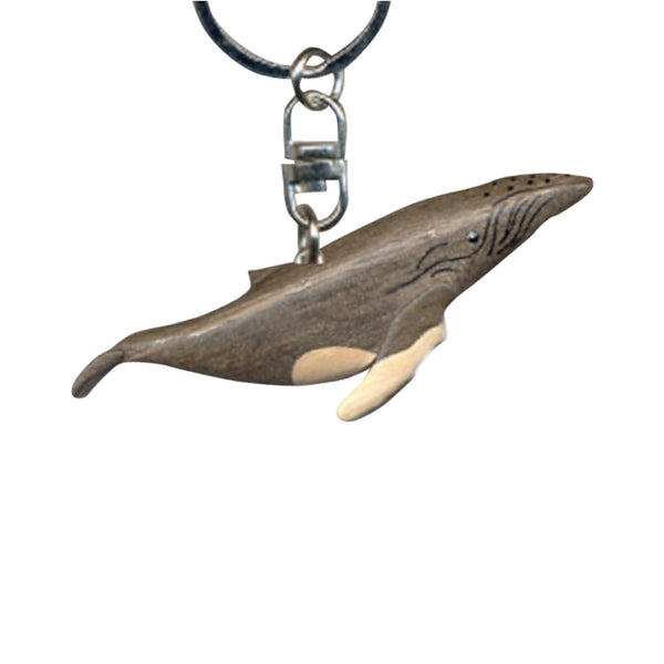 Humpback Whale Key Chain Handcrafted in Wood