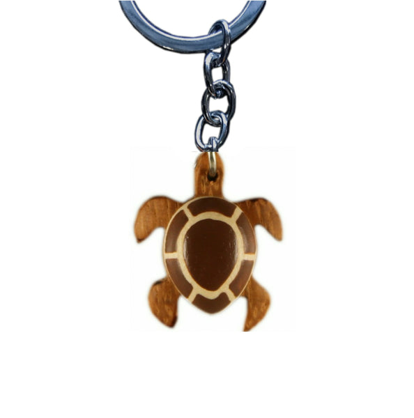 Sea Turtle Mini Key Chain Handcrafted in Wood