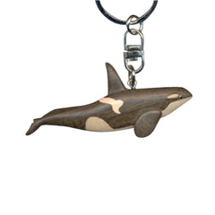 Killer Whale Key Chain Handcrafted in Wood