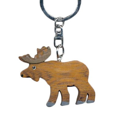 Moose Key Chain Handcrafted in Wood