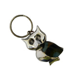Owl Key Chain Handcrafted in Recycled Aluminum and Resin