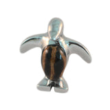 Penguin Mini Figurine Handcrafted in Recycled Aluminum and Natural Inserts