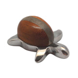 Sea Turtle Mini Figurine Handcrafted in Recycled Aluminum and Wood