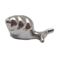 Snail Mini Figurine Handcrafted in Recycled Aluminum - Solid