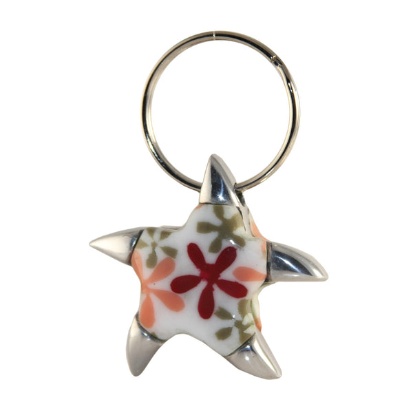 Star Fish Key Chain Handcrafted in Recycled Aluminum and Resine (Assorted)