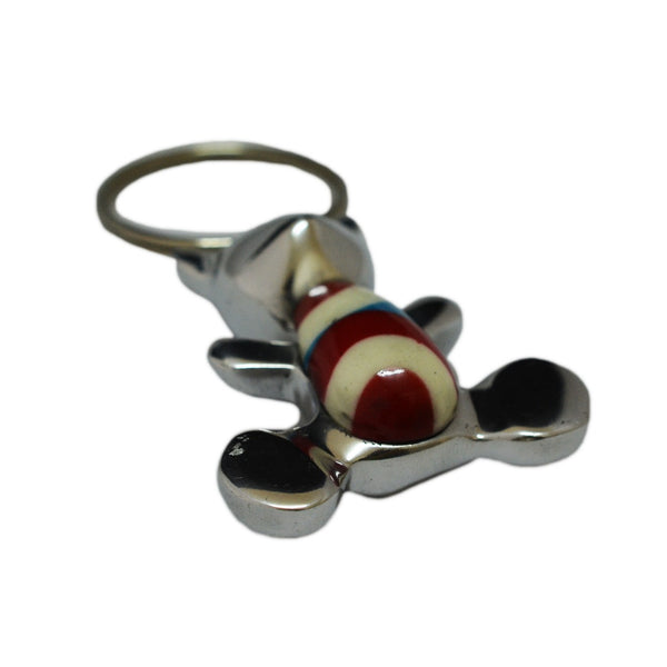 T. Bear Key Chain Handcrafted in Recycled Aluminum and Resin