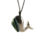 Whale Necklace Handcrafted in Recycled Aluminum and Inserts (Assorted)