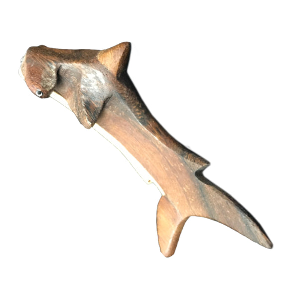 Hammerhead Shark Large Figurine Handcrafted in Wood