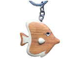 Angel Fish Key Chain Handcrafted in Wood